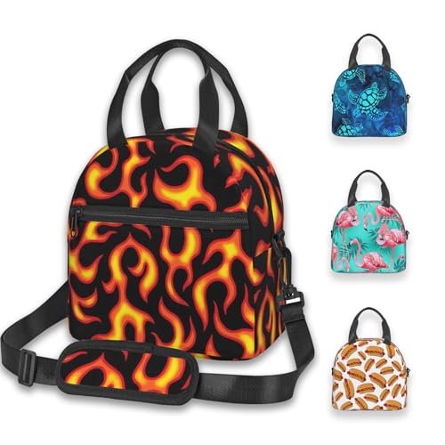 MaiTpzxc Reusable Insulated Lunch Bag with Adjustable Strap for Kids 3+ Toddler, Girl, Boy Women Men Leakproof Portable Cooler Tote Cute Quilted Bags for Work Travel Picnic