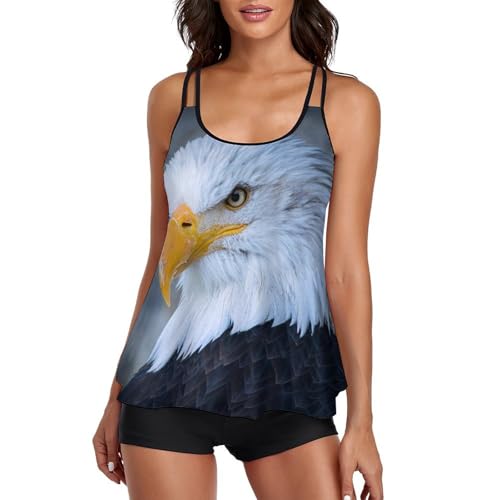 Tankini femme oiseau ensemble bikini short pour nager et bronzer sur la plage