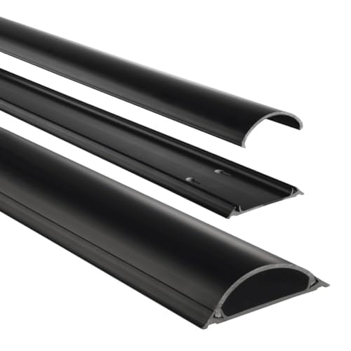 Gaine de câble auto-adhésive semi-circulaire en PVC de 100x7x2,1 cm