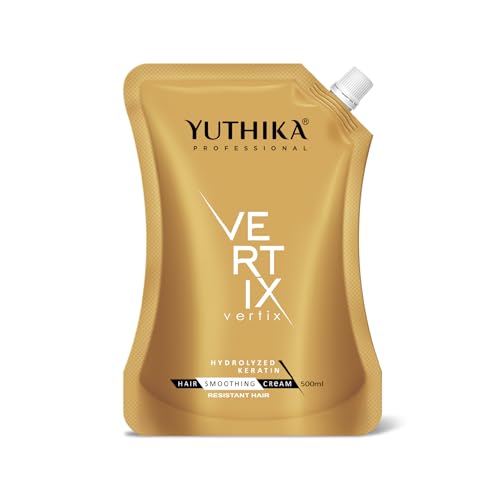 Image of Yuthika Professional Vertix Smoothing Cream 500ml | Hair Smoothing Cream | Frizz Control | Deep Conditioning | Hydrolyzed Keratin | Silky Shine | Professional Hair Care 500ml