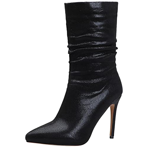 Boots mi-mollet aiguille Lizoleor pour femme chaussures de fête