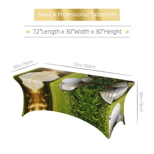 Nappe de table extensible 1,8m en élasthanne imprimé golf pour banquet - 7