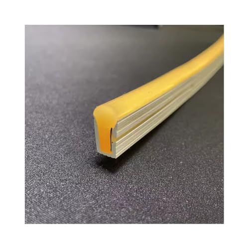 Tira LED de neón silicona 6mm x 12mm, 1 metro, amarillo miniatura 1