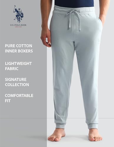 Image of U.S. Polo ASSN. Mens. OJ007 Solid Cotton Lounge Joggers