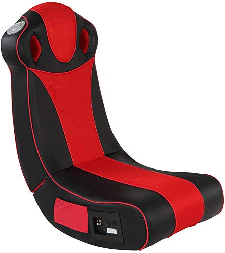 Nova - Sillón musical de Gaming de piel sintética - Plegable, acolchado con altavoces Surround y Subwoofer - Multimedia, Gaming, silla mecedora, oscilante, relax, música - Color a elegir