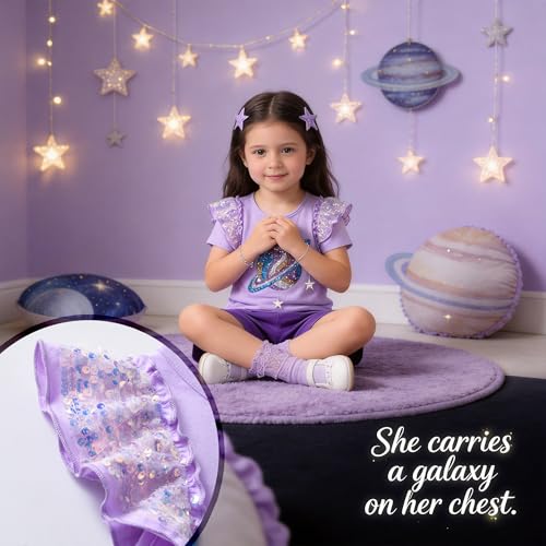 Image of VIKITA girls summer clothes toddler tshirts & shorts clothing sets cute birthday gifts for little kids