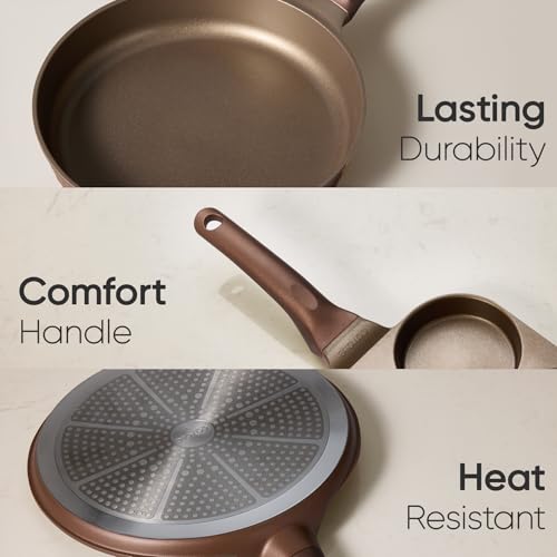 Image of CAROTE Pots and Pans Set Non Stick, Cookware Sets Nonstick 21 pcs Kitchen Pot & Pan, Induction cookwasre Compatible with Crepe Frying Pan PFOA /PFOSFree
