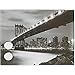 Wenko 50472100 Manhattan Bridge Boîte à Clés Magnétique avec 7 Crochets - Verre Noir et Blanc - 20 x 15 cm