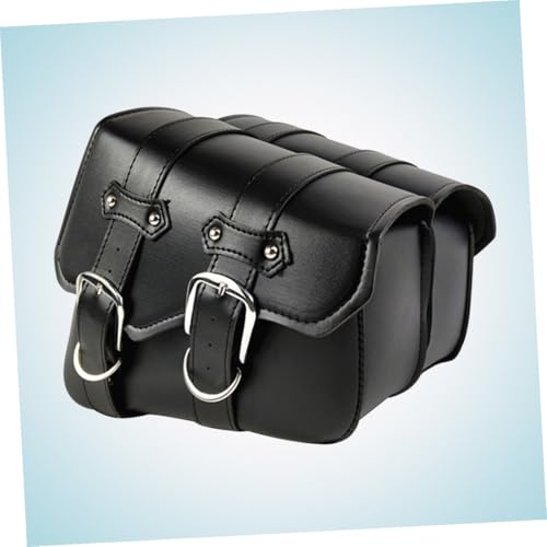 Bolsa lateral negra para motocicleta con alforja colgante de cuero PU para moto eléctrica miniatura 3