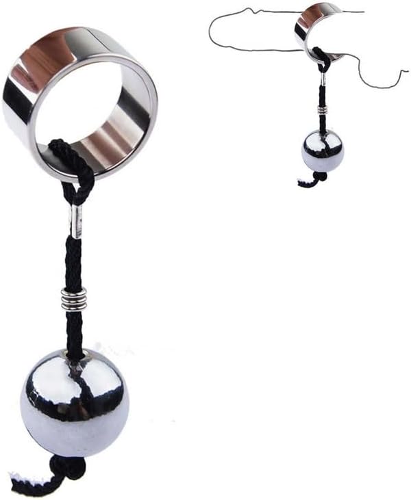 Male Stainless Steel Training Ball Accessory With Protective Ring，Weight-Bearing Ball For Stretching Training(26mm)