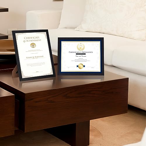 HORLIMER 8.5 x 11 Picture Frame Set of 15, Black Photo Frames 8.5 by 11 for Certificate Diploma Document, Wall Hanging or Tabletop Display - Image 5