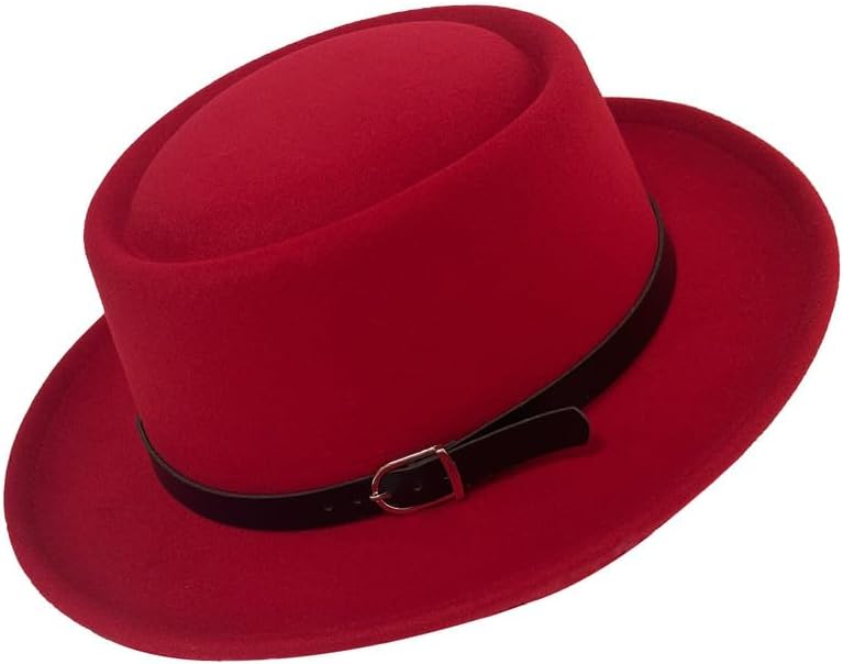 Pork Pie Hat Flat Top Fedora, Vintage Panama Classical Jazz Party Hats, Outdoor Travel Street Cap Sun Caps