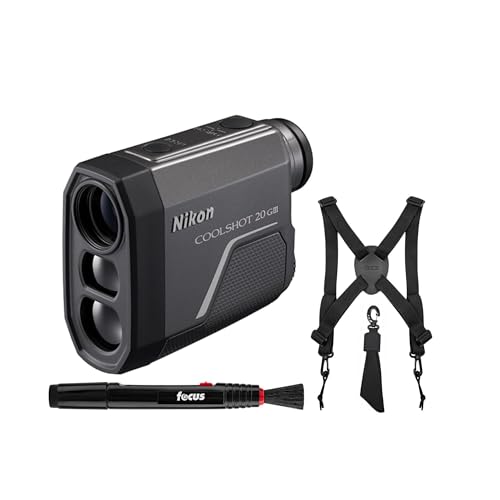 Nikon CoolShot 20 GIII 6X Monocular Rainproof 20mm Multilayer Coating Laser Rangefinder - Accurate Distance Measurement with Pinpoint Precision Bundle with Harness, Cleaning Pen, (3 Items)