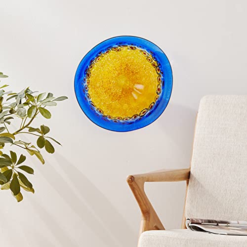 Dale Tiffany Westwind Art Glass Wall Decor Plate,Orange,Large #TOP5