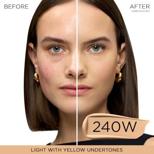 Image of Lancome Teint Idole Ultra Wear Natural Matte Foundation- Longwear, Medium-Full Coverage, Natural Finish, Waterproof & Hydrating - 240W (Light to Medium Skin with Warm /Yellow Undertones), 1 Fl Oz
