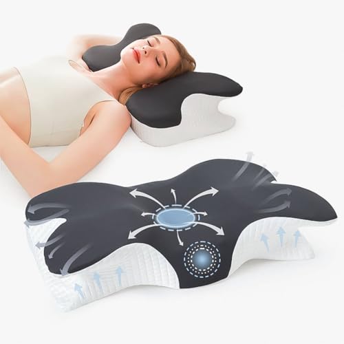Image of Luxury Orthopedic Cervical Pillow for Neck and Shoulder Pain Relief Ergonomic Memory Foam Pillows for Sleeping Ideal for Chronic Neck Pain & Spinal Alignment Spondylitis & Contour Pillow (Design 7)