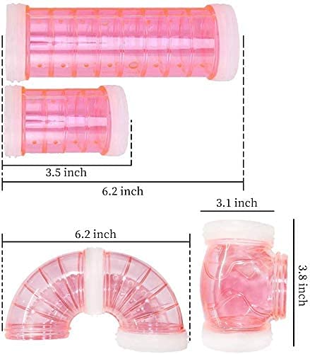 Dulcicasa 8 stuks buizen voor de tunnel hamster, doe-het-zelf hamsterspeelgoed, hamster kooi tunnel voor kleine… - Image 7