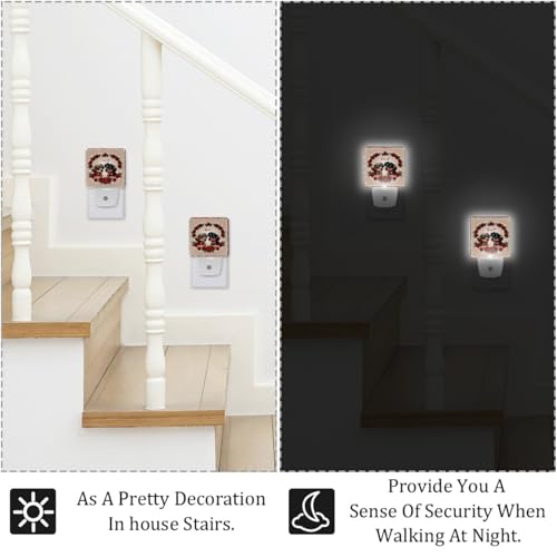 Image of NEWzone Dachshund Couple Night Light [2 Pack], Plug in Wall Led Night Lights Decor for Boys Girls Room, Dusk to Dawn Sensor Wall Lamp for Stairway /Bedroom /Kitchen /Nursery Room