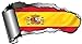Original Desgarrado Rasgado Abierto Gash Efecto Metal Pegatina Adhesivo Coche a Reveal Bandera País España Diseño 140x75mm