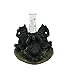 Mayrich See Hear Speak No Evil Bear Rain Gauge Decorative Resin Garden Statue Glass Tube, Multicolor, One Size
