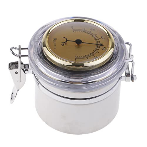 Amazon.com: Professional Stainless Steel Pipe Tobacco Tin Can with  Hygrometer & Humidifier Moisture Seal Box Humidity Airproof Pot Tank :  Appliances