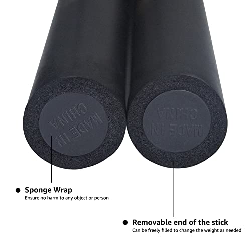 Ausemku Nunchucks - Safe Foam Rubber Training Nunchucks/Nunchakus With Steel Chain (Black + Yellow) #TOP2