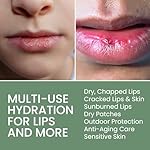 Organic Lip Treatment Balm Ultra Hydrating & Nourishing Care for Dry, Chapped, Cracked Lips & Skin, Visibly Smooths Wrinkles & Fine Lines, Natural Skin Care, 3 Pack Gift Set, Women & Men - Image 4