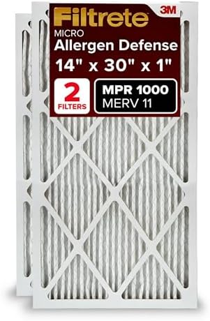 Honeywell 14x30x1 MERV 11 Allergen Reducer 11000 Electrostatic Pleated ...
