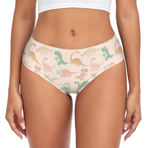 SMAZDFXX Ropa Interior para Mujer, Divertidas Braguitas de Dinosaurios para Bikini Atrevido, Tallas XS-XXL