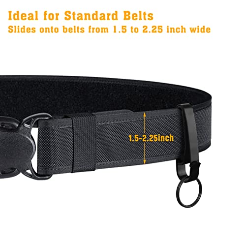 Tactical Stealth Key Ring Holder Special for Police and Fire Agencies Duty Belt, Double Side Quick Release Key Holder with Detachable Keyring (2.25-Inch Max)2
