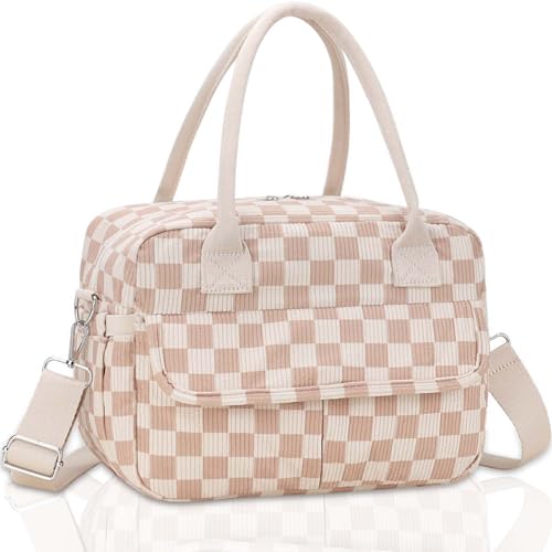 RHCPFOVR Insulated Lunch Bag for Women - Large Reusable Lunch Box Adult Work Leakproof Portable Cooler Tote Bags for Picnic Office Beach with Removable Strap 10L