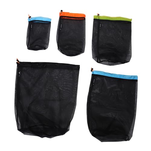 BESPORTBLE 1set Outdoor Compression Storage Sack Polyester Mesh Drawstring Bag for Travel Clothes Sleeping Bag and Camping Gear