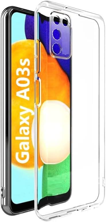 ZEGEfor Samsung Galaxy A03s clear silicone case soft TPU transparent clear anti scratch cover with reinforced shockproof bumper corner protection for Samsung Galaxy A03s