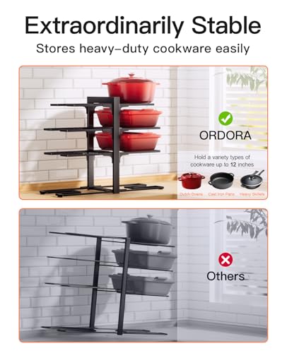 image for ORDORA Pots and Pans Organizer Rack for Cabinet, 15.83