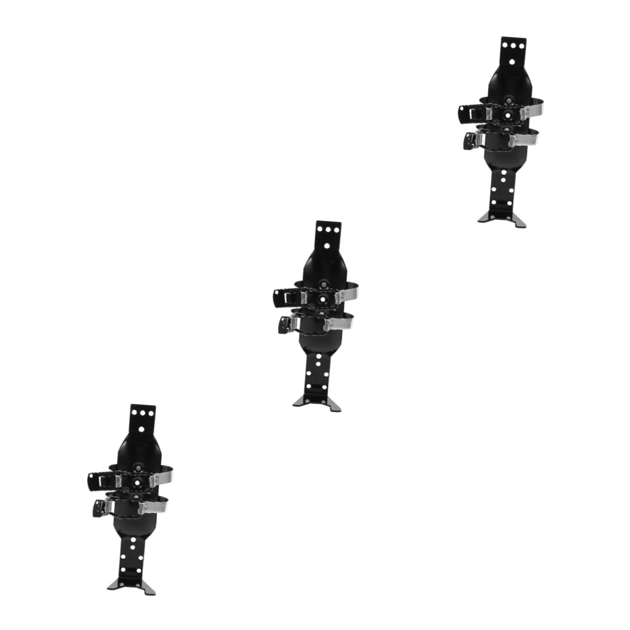 Operitacx 3 Piezas colgador de extintor escabroso para montar cromo percha soporte de extintor de de servicio pesado extintor de casa extintor de garaje gancho extintor planchar Negro