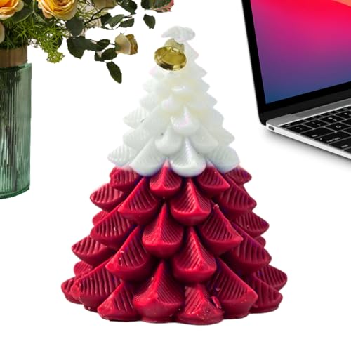 Krujecnt Weihnachtskerzen - Baumförmige Dekoration | Duftkerzen,für...