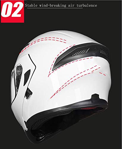 GAOZHE Casco Moto Modulare,Flip Front Scooter