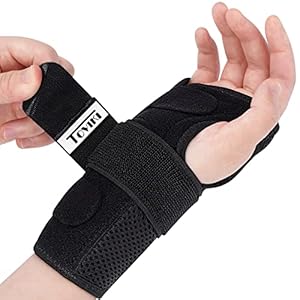 TOVIKI Wrist Support Brace Right Hand with 2 Metal Splints for Joint Pain Arthritis Carpal Tunnel Pain Tendonitis for…