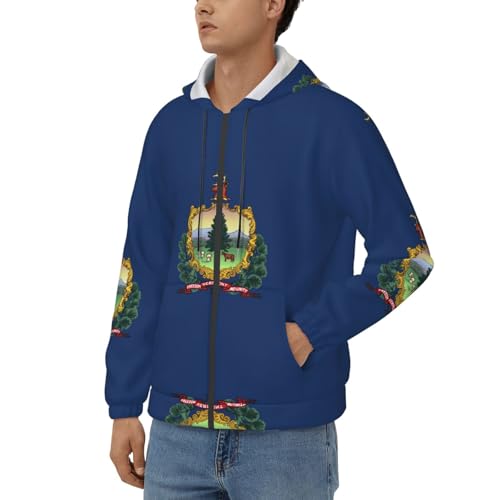 Sweat à capuche Vermont manches longues avec cordon de serrage et motif imprimé