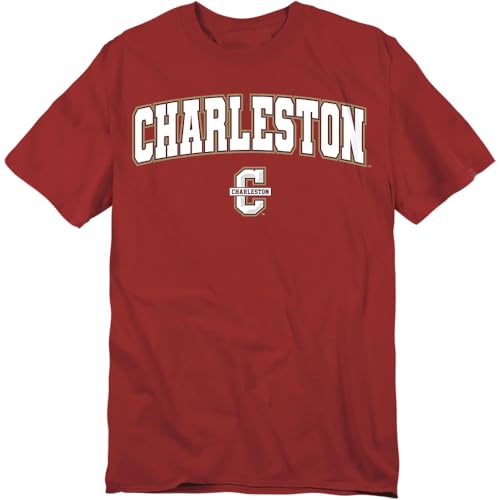 LOGOVISION College of Charleston Arch Logo Unisex Adult T Shirt Garnet Large