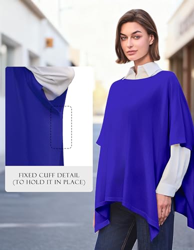 Image of PULI Women's Pullover Poncho Sweater Oversized Knit Layering Top Travel | Sleeveless and Layers Over Any Shirt At Home or Work