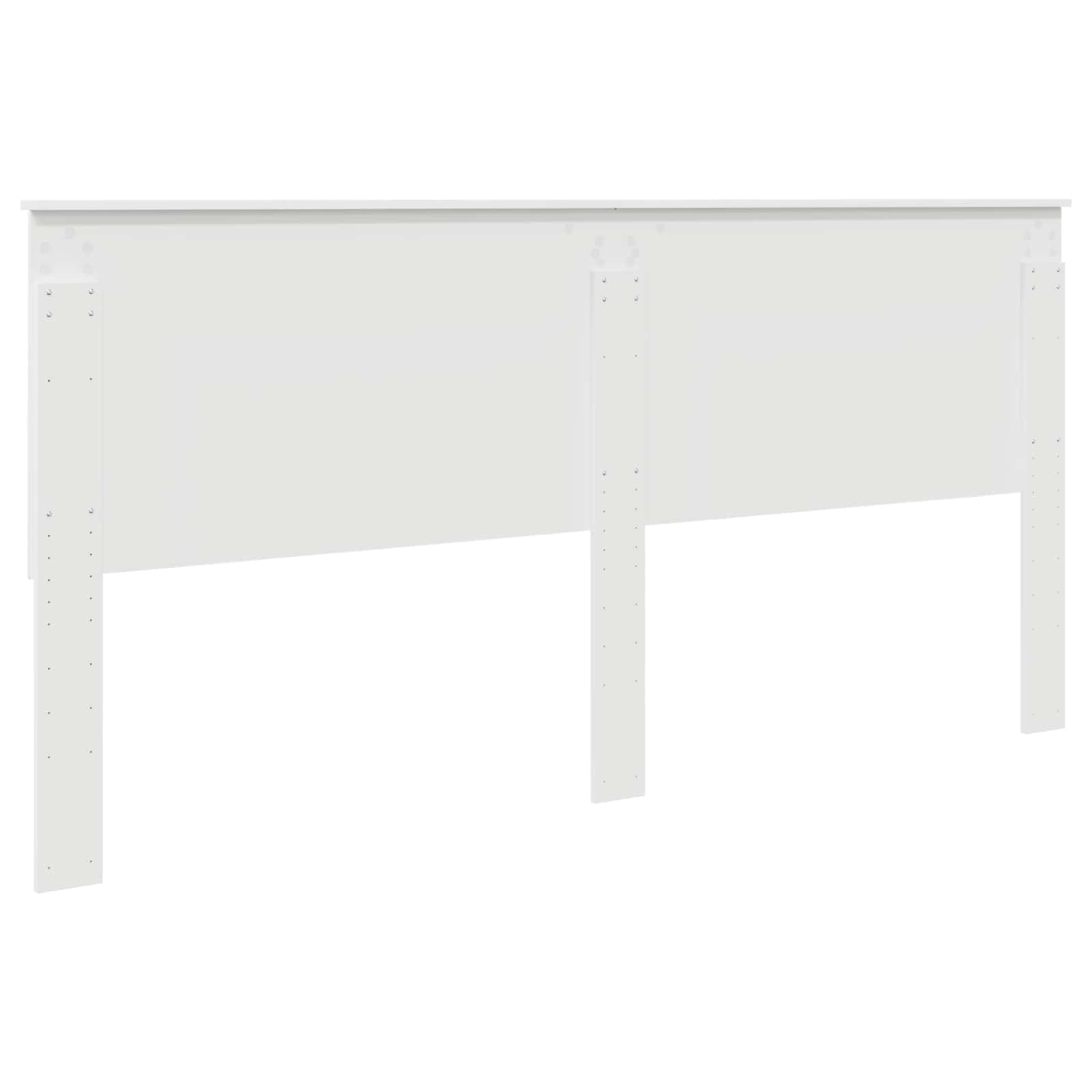 vidaXL Testiera con testiera Bianco 200 cm Legno Multistrato, Accenti Eleganti per la Camera, Accessori Moderni, Zona Notte stilosa, Design Contemporaneo, Ambiente Confortevole