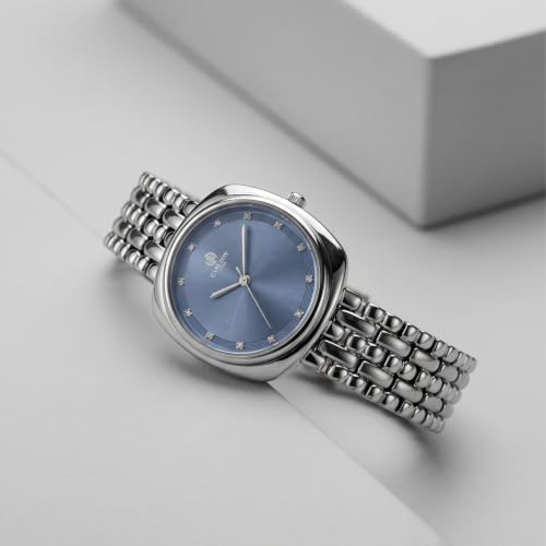 Image of Carlton London Women Celeste Analog Watch, Square Dial, Stainless Steel Strap, Quartz Movement, 30M Water Resistant, Casual Wear