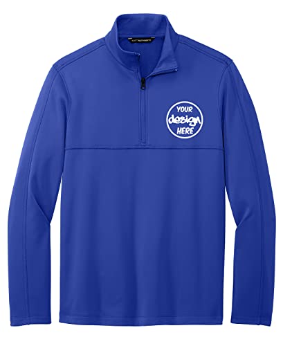 INK STITCH Custom F804 Men Design Your Own Stitching Embroidery Soft Fleece Quarter Zip Up Pullover2