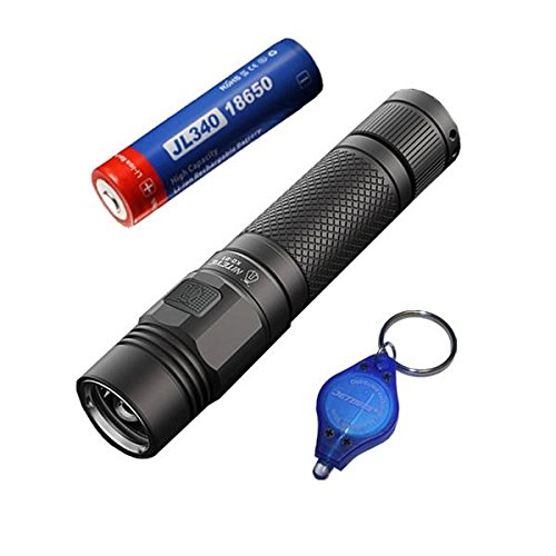 Combo: Niteye KO-01 Rechargeable Flashlight XP-L LED -1080 Lumens w/3400mAh Battery w/ Exclusive Jetbeam Keychain Light
