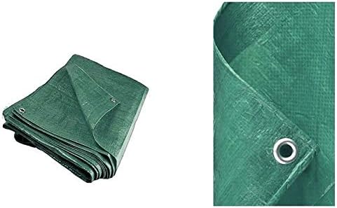 All Sizes of Heavy Duty Tarpaulin Waterproof Cover Tarp Ground Camping Sheet Green (8x10 ft)