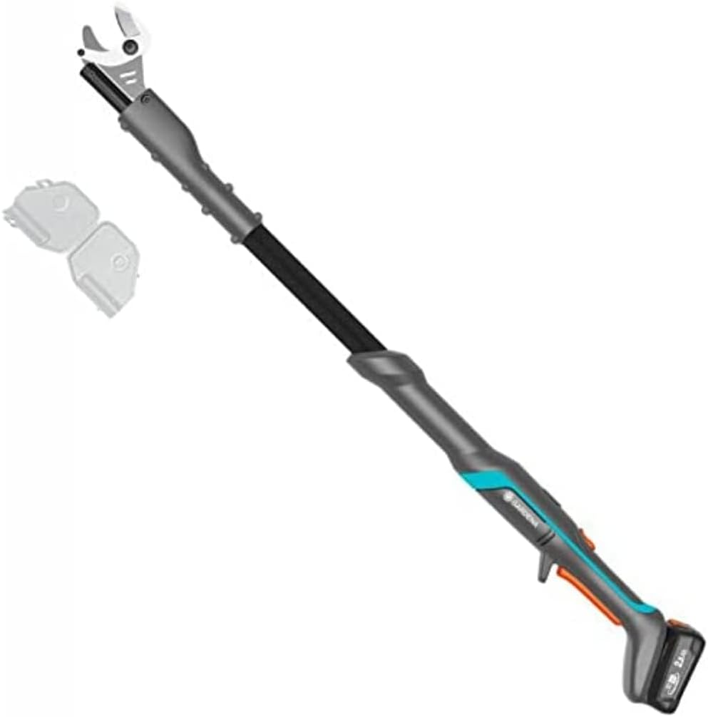 Gardena Ready-To-Use EasyCut 110/18V P4A Battery Operated Pruning Shears: Scissors for Branches up to 2.5 m Height, Ergonomic Grip, Low Weight, Durable Blades (14772-20).