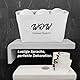 WIERAEM Toilettenpapier Aufbewahrung Klopapier Korb Lustiger Toilettenrollen Aufbewahren für Badezimmer Wc （Weiß-Wow）