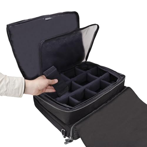 Image of ENHANCE Collector's Edition MTG Bag fits Deck Boxes, Top Loader Binder, Commander Deck, & More TCG Accessories - TCG Travel Bag with Card Defender Screen, Customizable Interior (Dragon Black)
