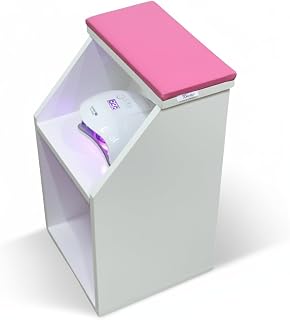 Reposapiés de Pedicura ergonómico con Superficie Acolchada – Estable, Listo para Usar (No Requiere Ensamblaje) – Rosa, tamaño estándar para salón de uñasy Uso en casa